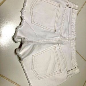 Free People White Denim Shorts, Size 25